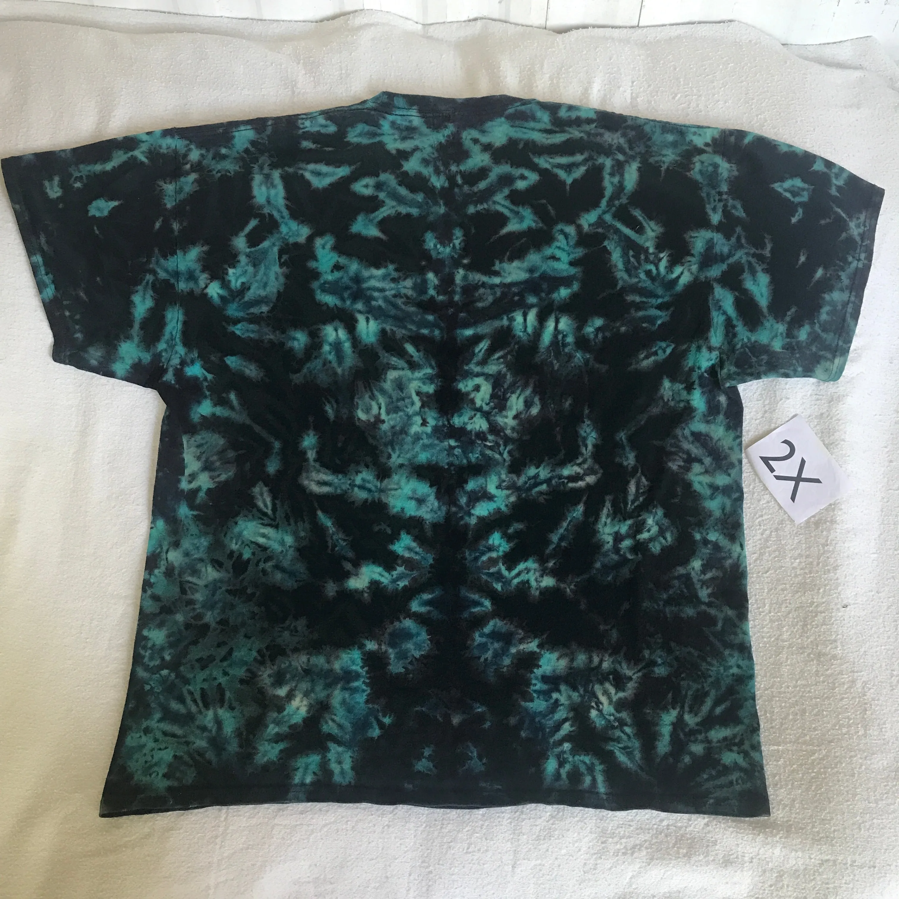 2X Discharged & Tie-Dyed Scrunch Tee