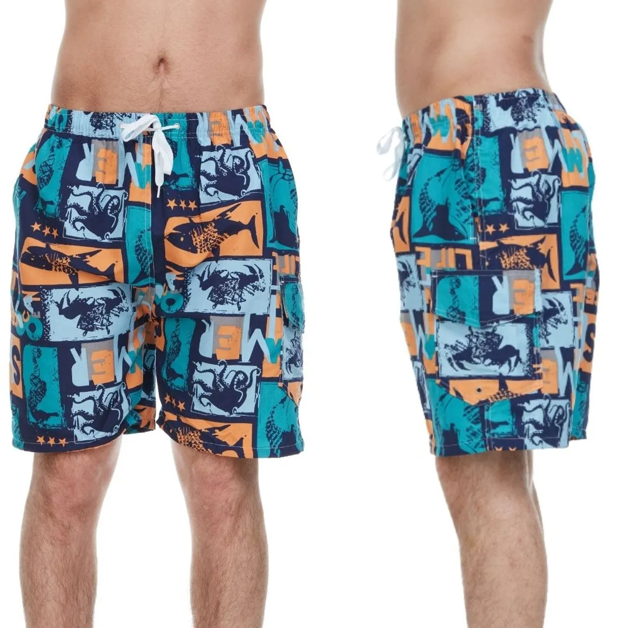 3-Pack: Men's Quick-Dry Swim Shorts