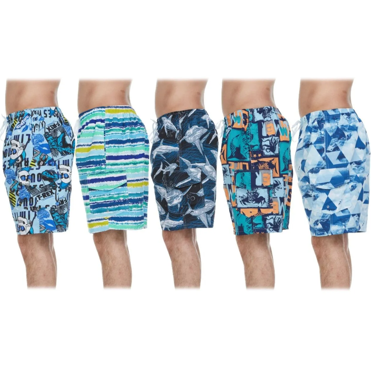 3-Pack: Men's Quick-Dry Swim Shorts