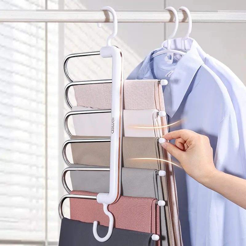 6-Layer Extendable Folding Pants Hanger, HG0096