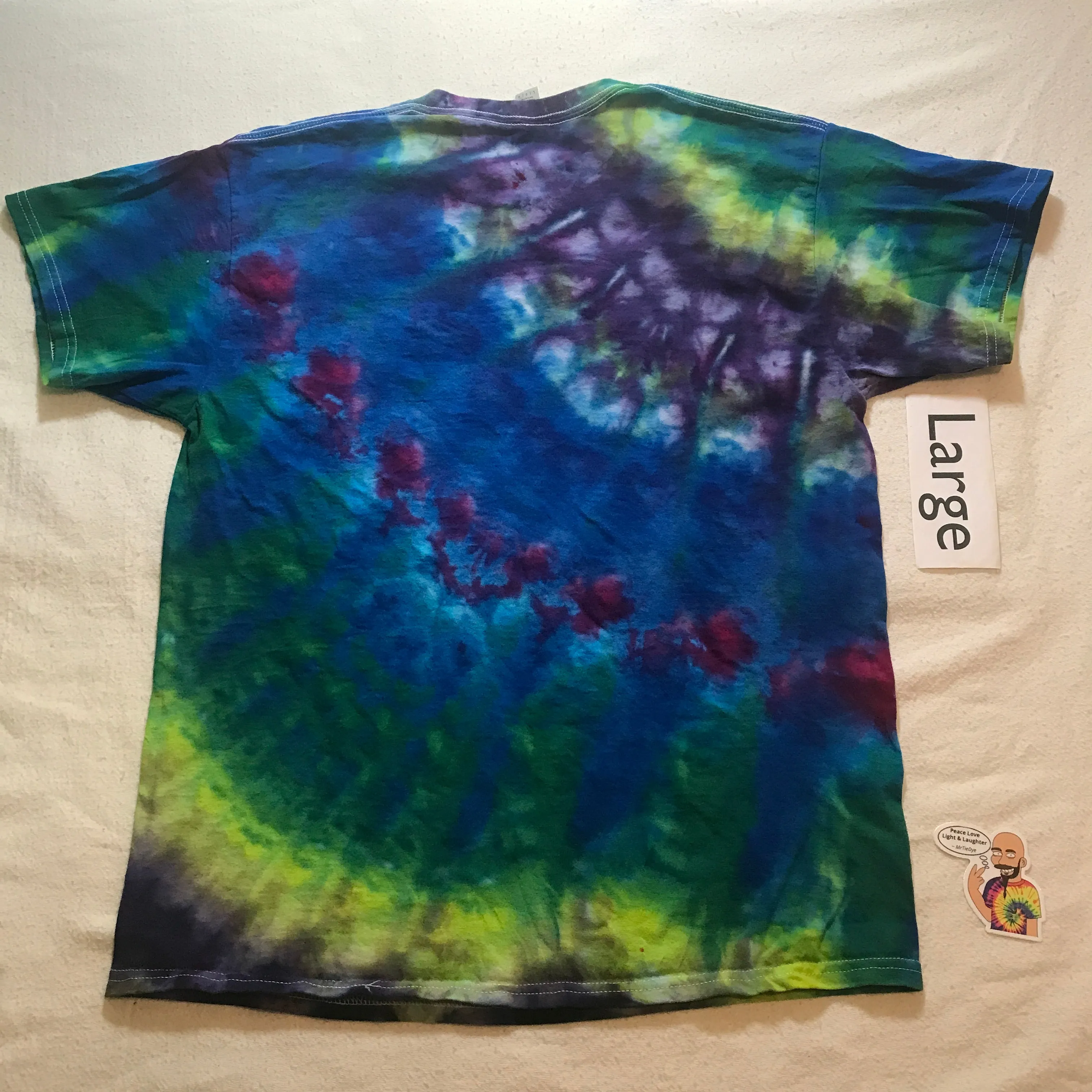 Adult Large Intentionally Random Time-Warp Ice-Dyed Tee