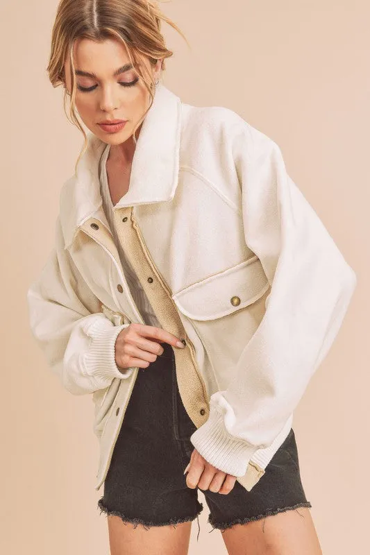 Aemi   Co So Cozy Oversized Bomber Jacket