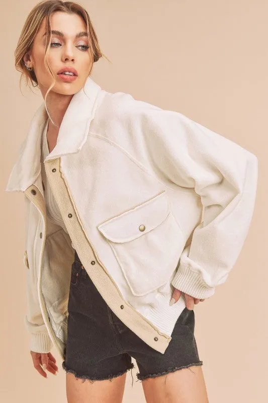 Aemi   Co So Cozy Oversized Bomber Jacket