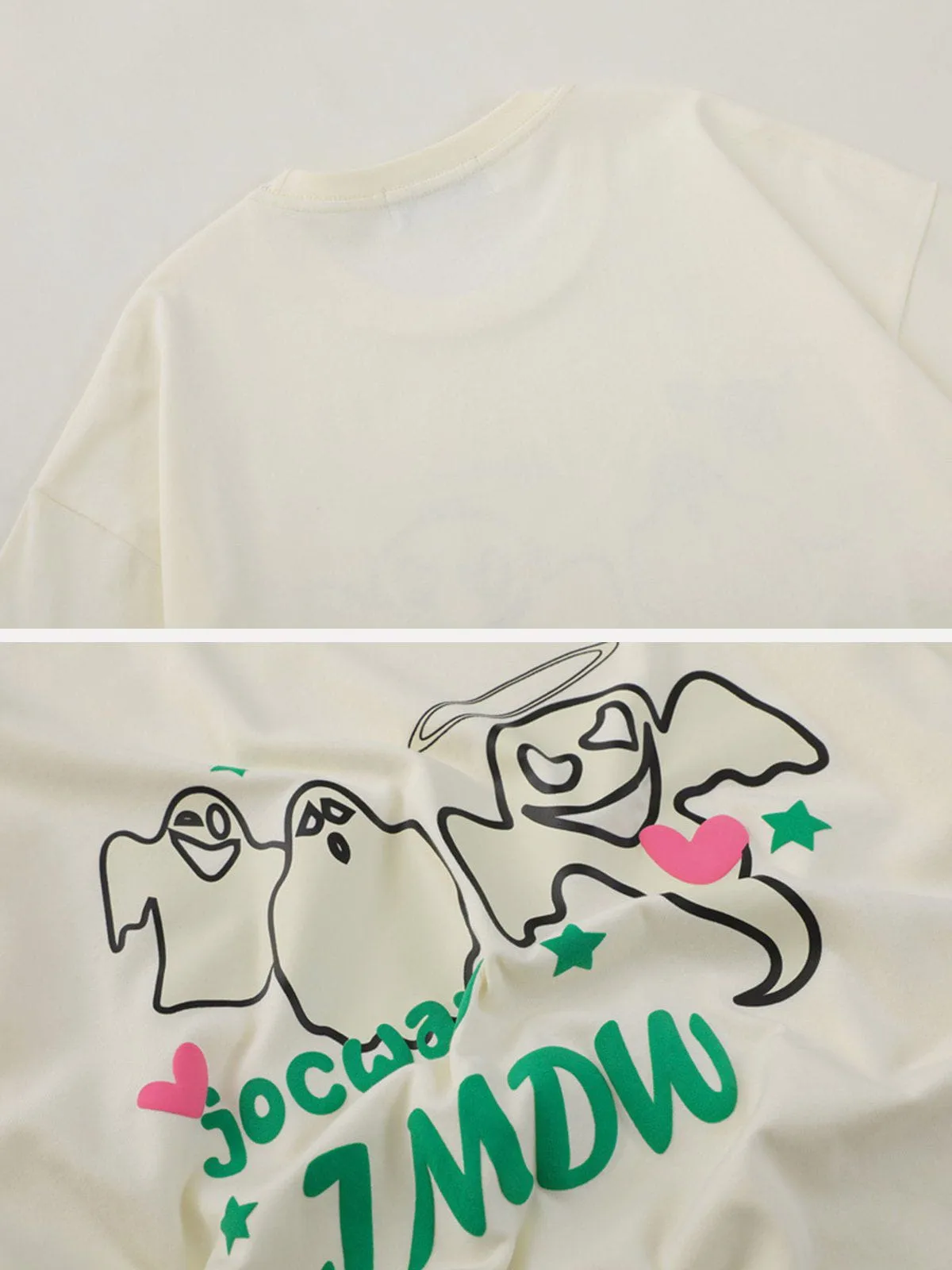 AlanBalen® - Cartoon Ghost Print Tee