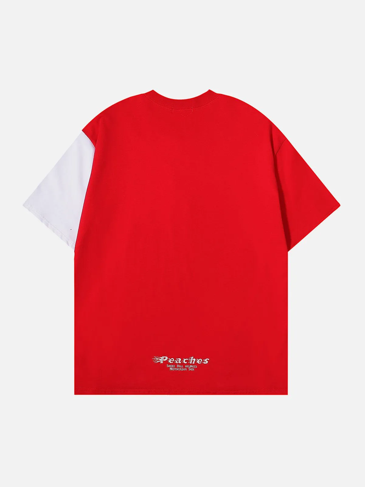 AlanBalen® - Color Clash Flame Embroidery Print Tee