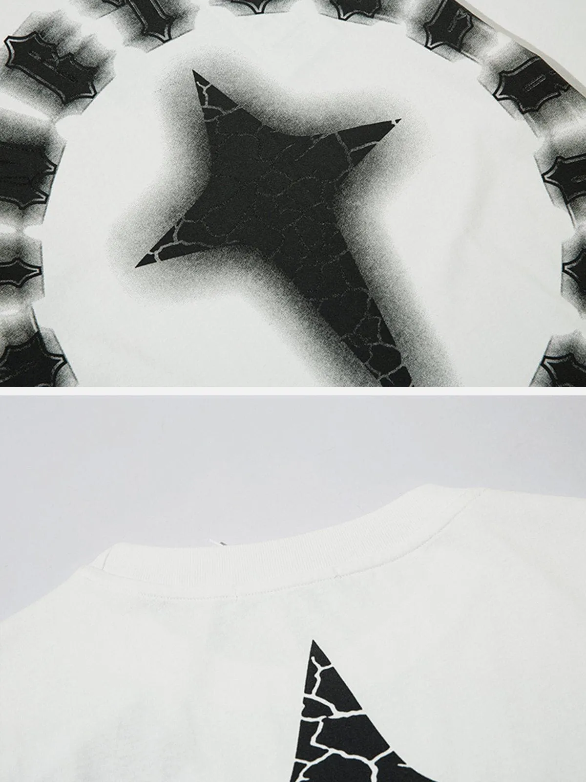 AlanBalen® - Cracked Print Star Vertigo Tee