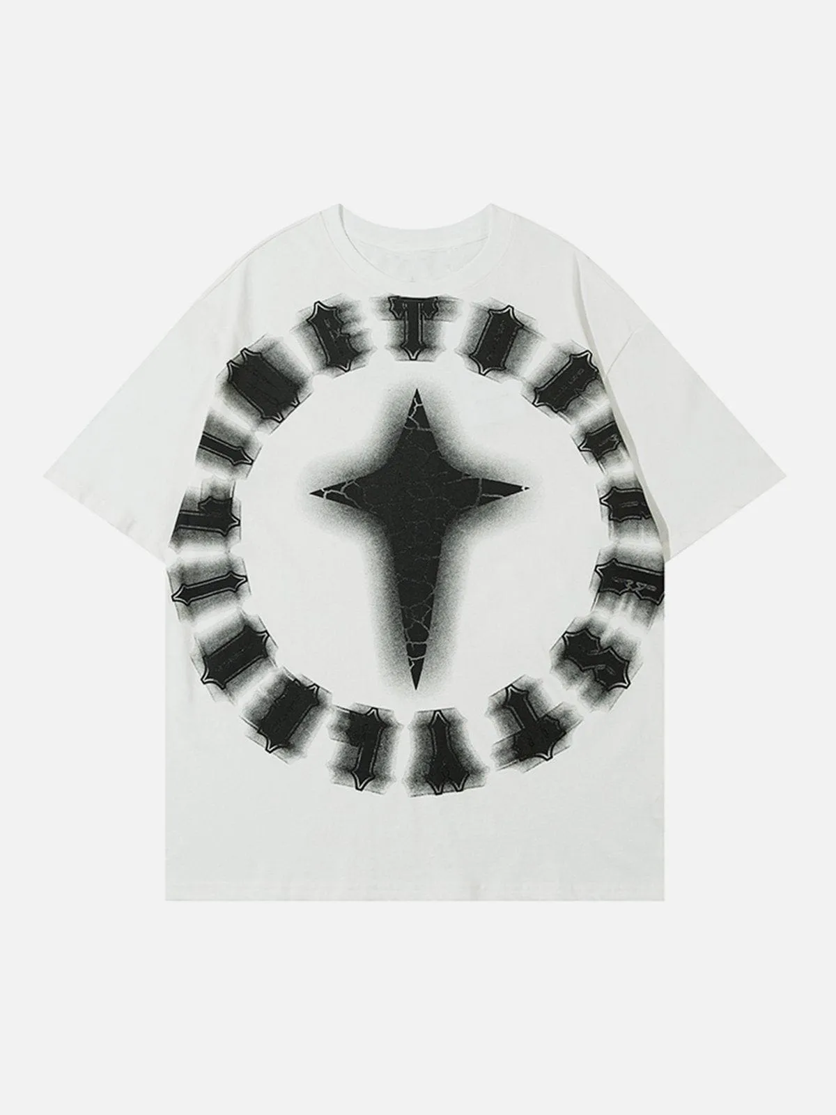 AlanBalen® - Cracked Print Star Vertigo Tee