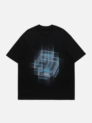 AlanBalen® - ED Cubic Letters Print Tee