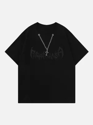 AlanBalen® - Embroidery Chain Decoration Tee