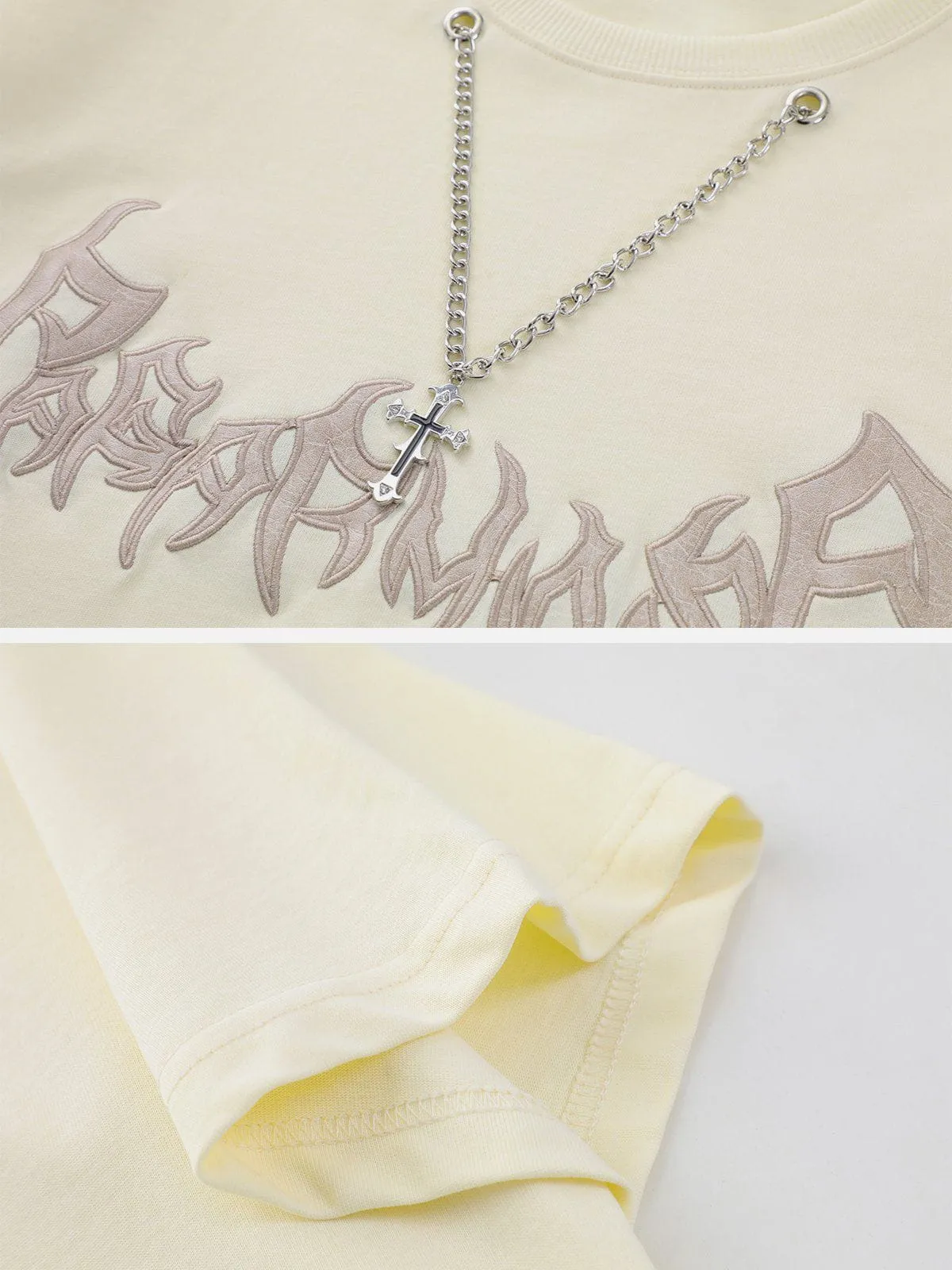 AlanBalen® - Embroidery Chain Decoration Tee