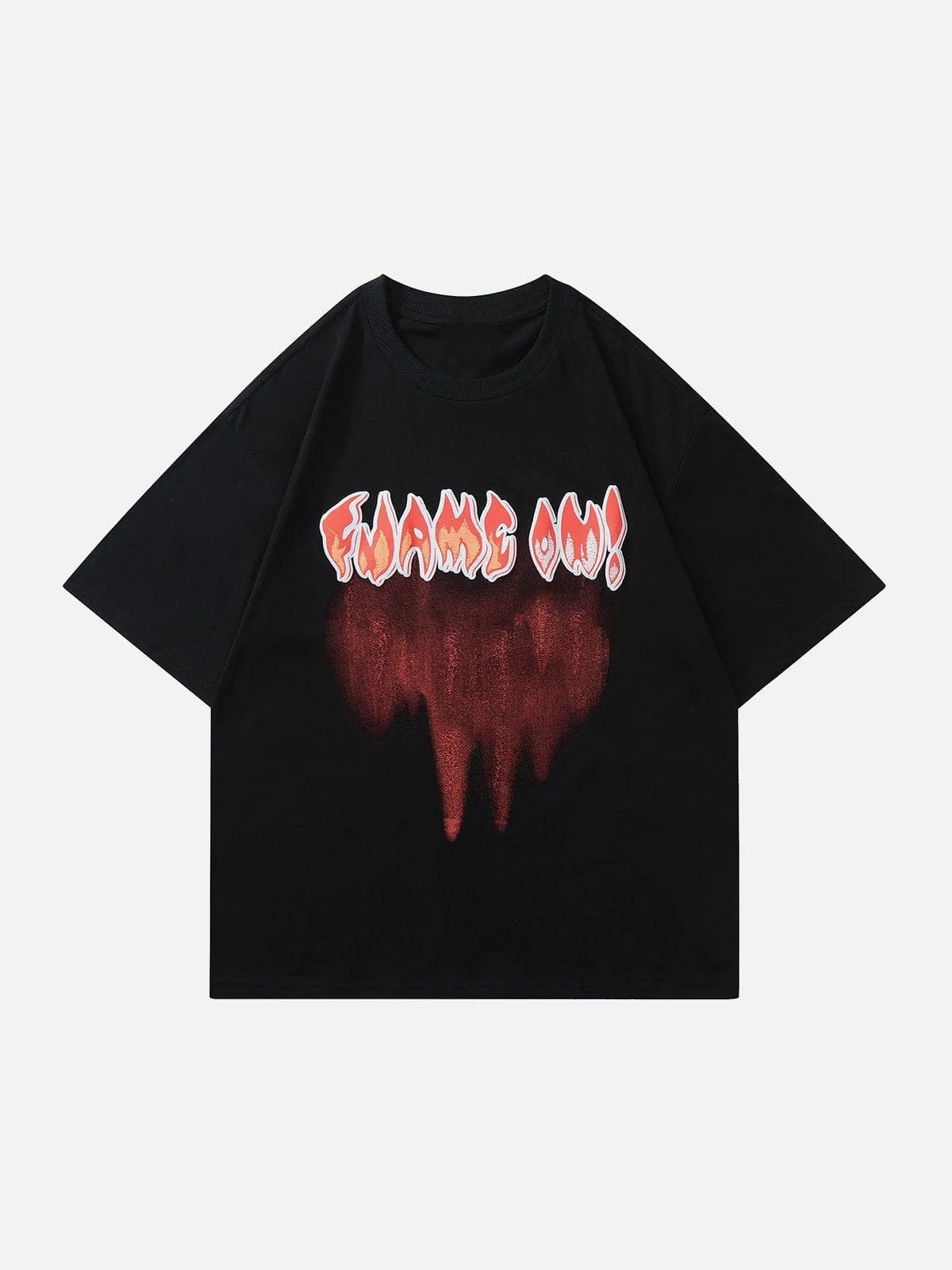 AlanBalen® - Flame Letters Tie Dye Graphic Tee