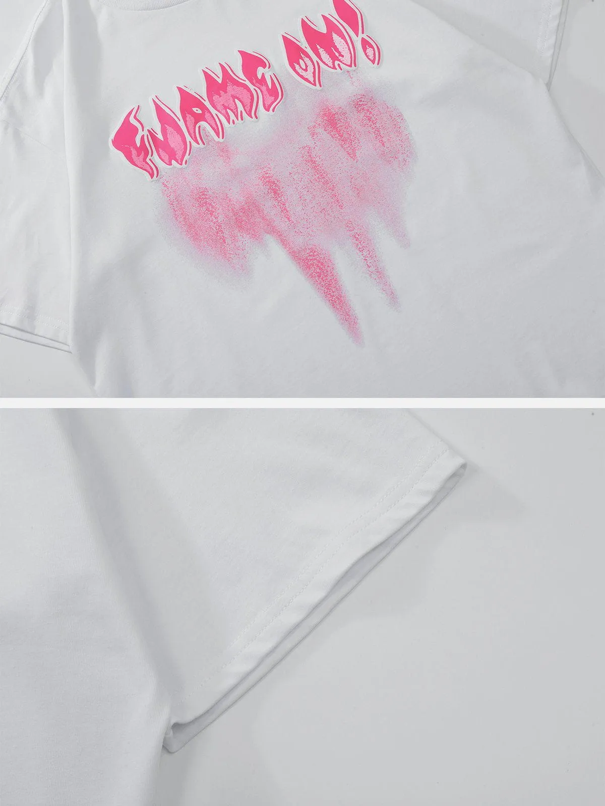 AlanBalen® - Flame Letters Tie Dye Graphic Tee