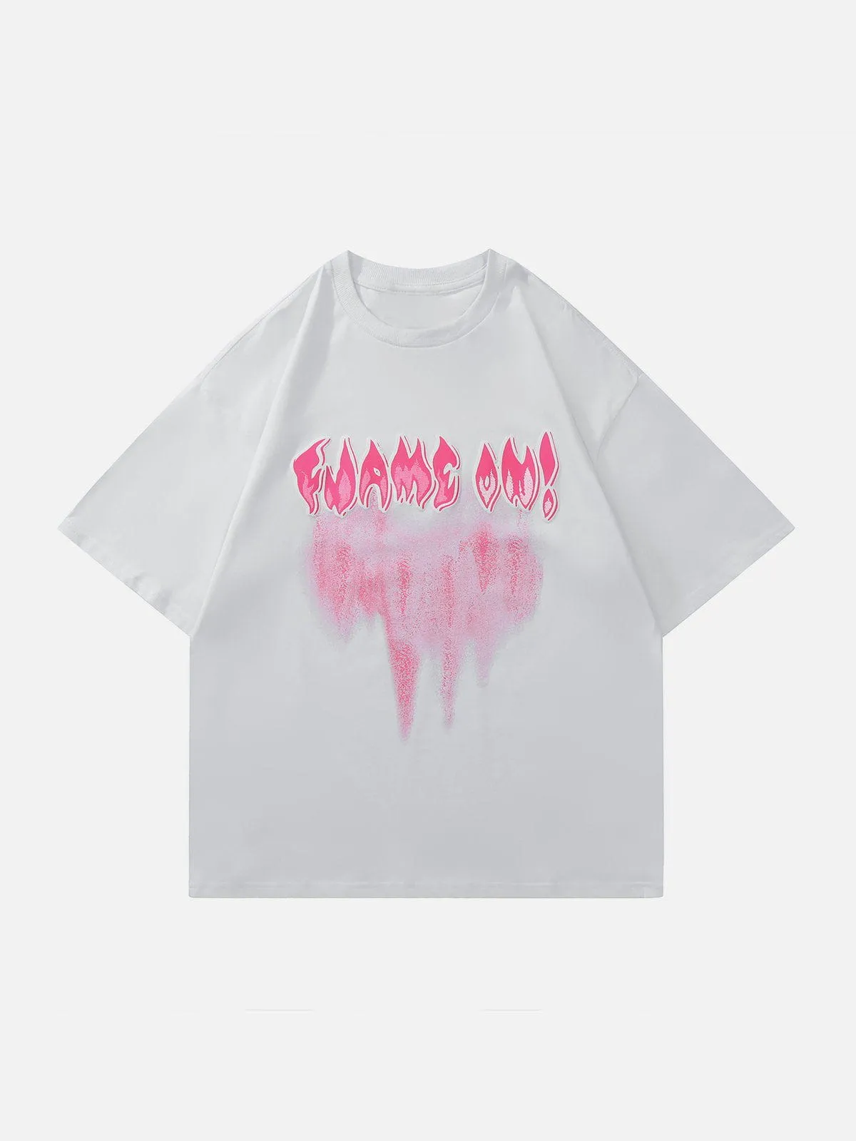 AlanBalen® - Flame Letters Tie Dye Graphic Tee