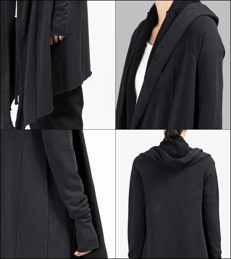 Asymmetric Long Cut GLOVES SLEEVES Loose Cardigan Shawl Collar -BB122