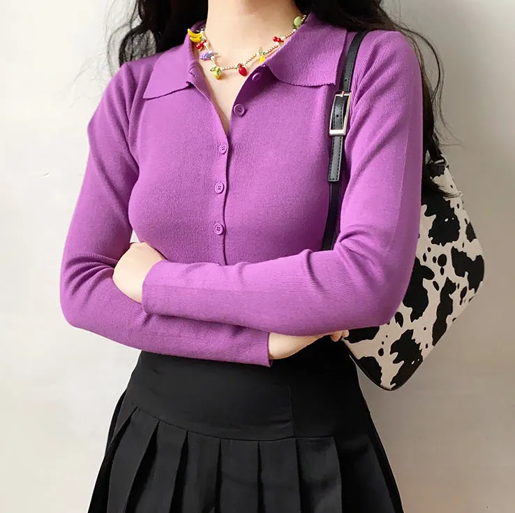 Athena Polo Knit Top