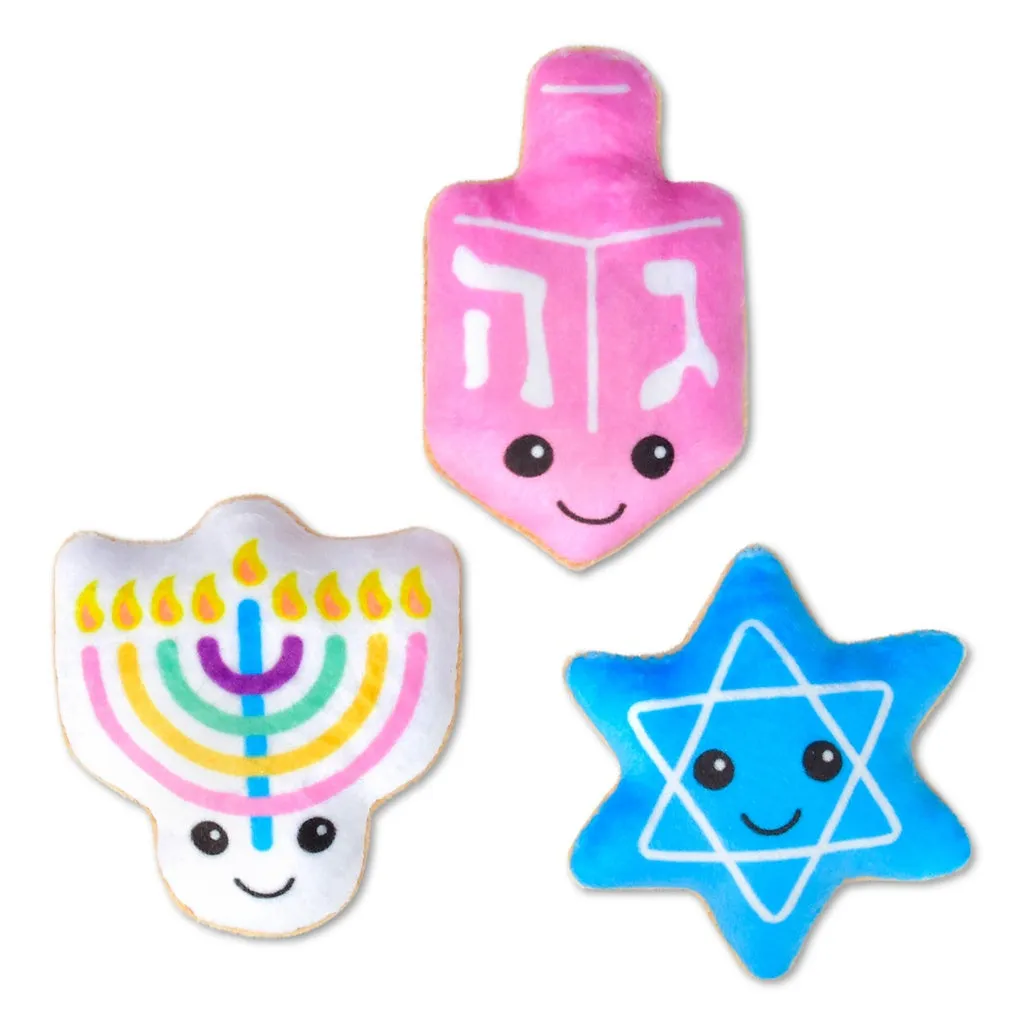 bag of plush hanukkah cookies