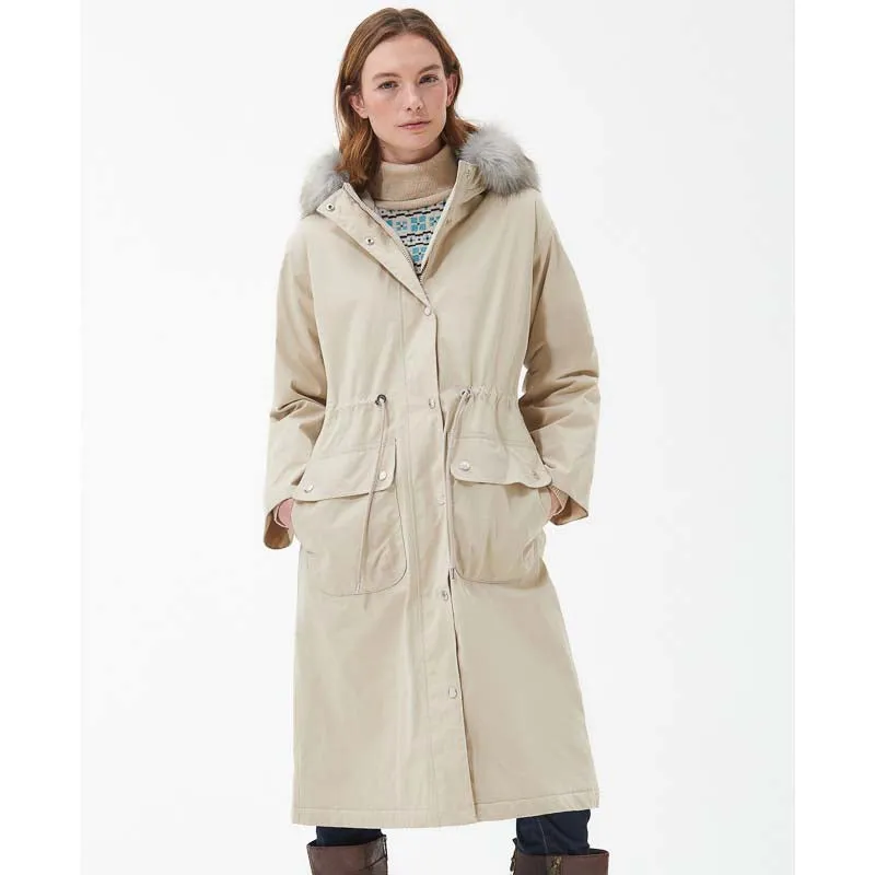 Barbour Deer Waterproof Ladies Jacket - Mist/Gardenia Dress