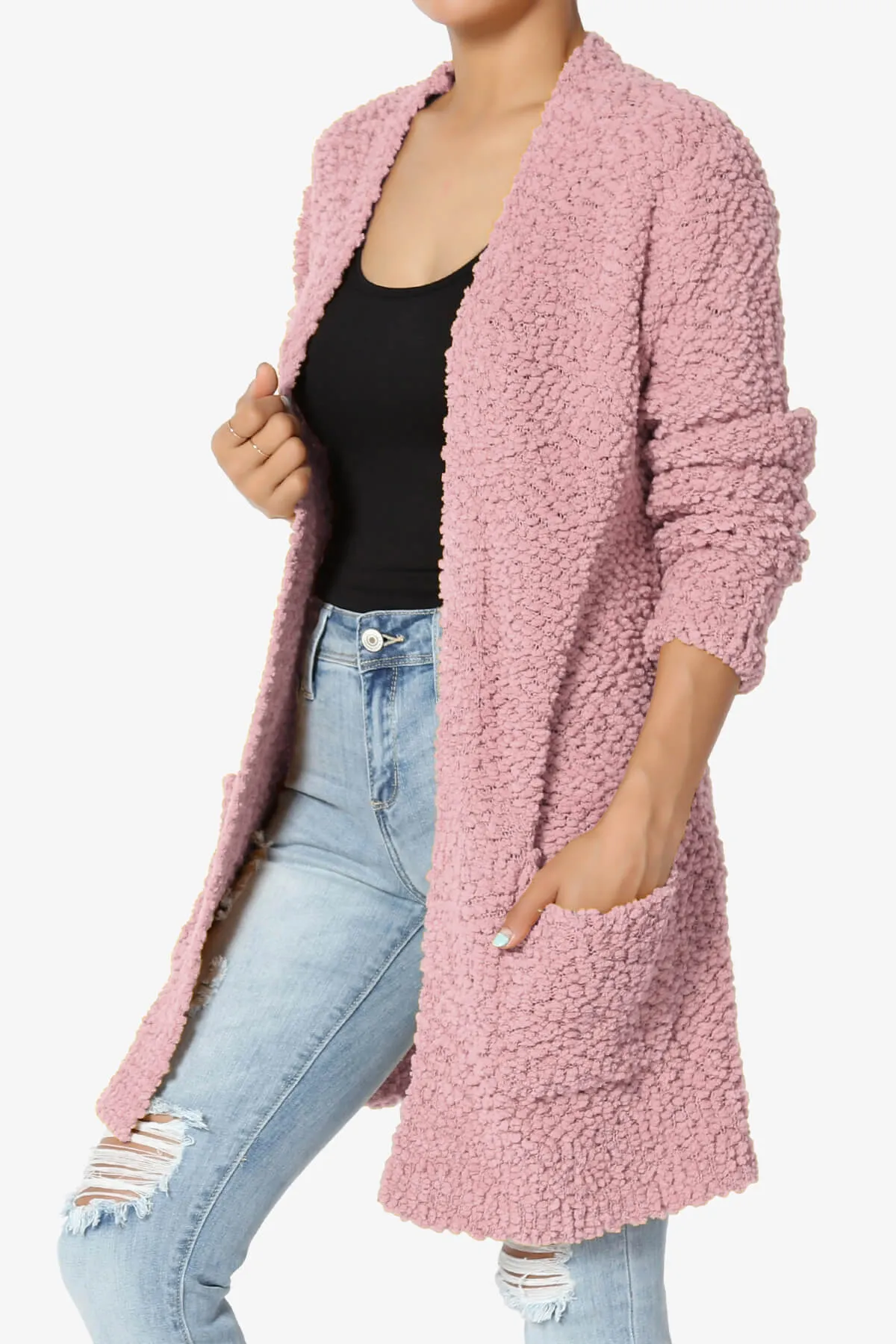 Barry Soft Popcorn Knit Sweater Cardigan PLUS NEW