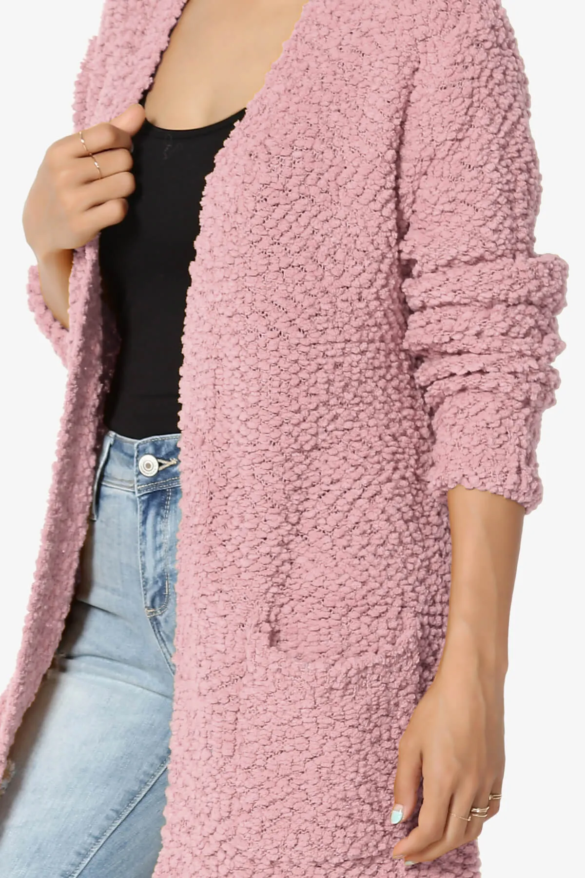 Barry Soft Popcorn Knit Sweater Cardigan PLUS NEW