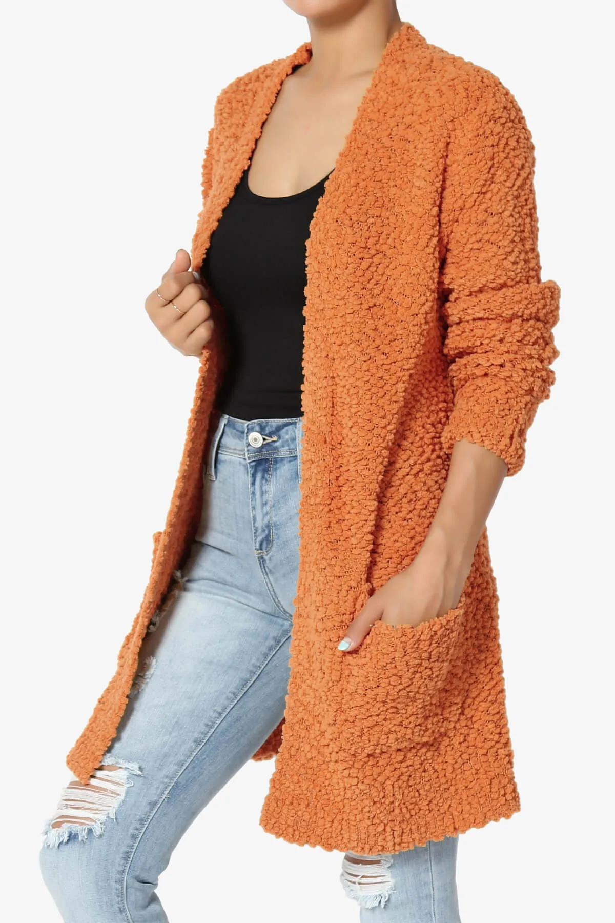 Barry Soft Popcorn Knit Sweater Cardigan PLUS NEW