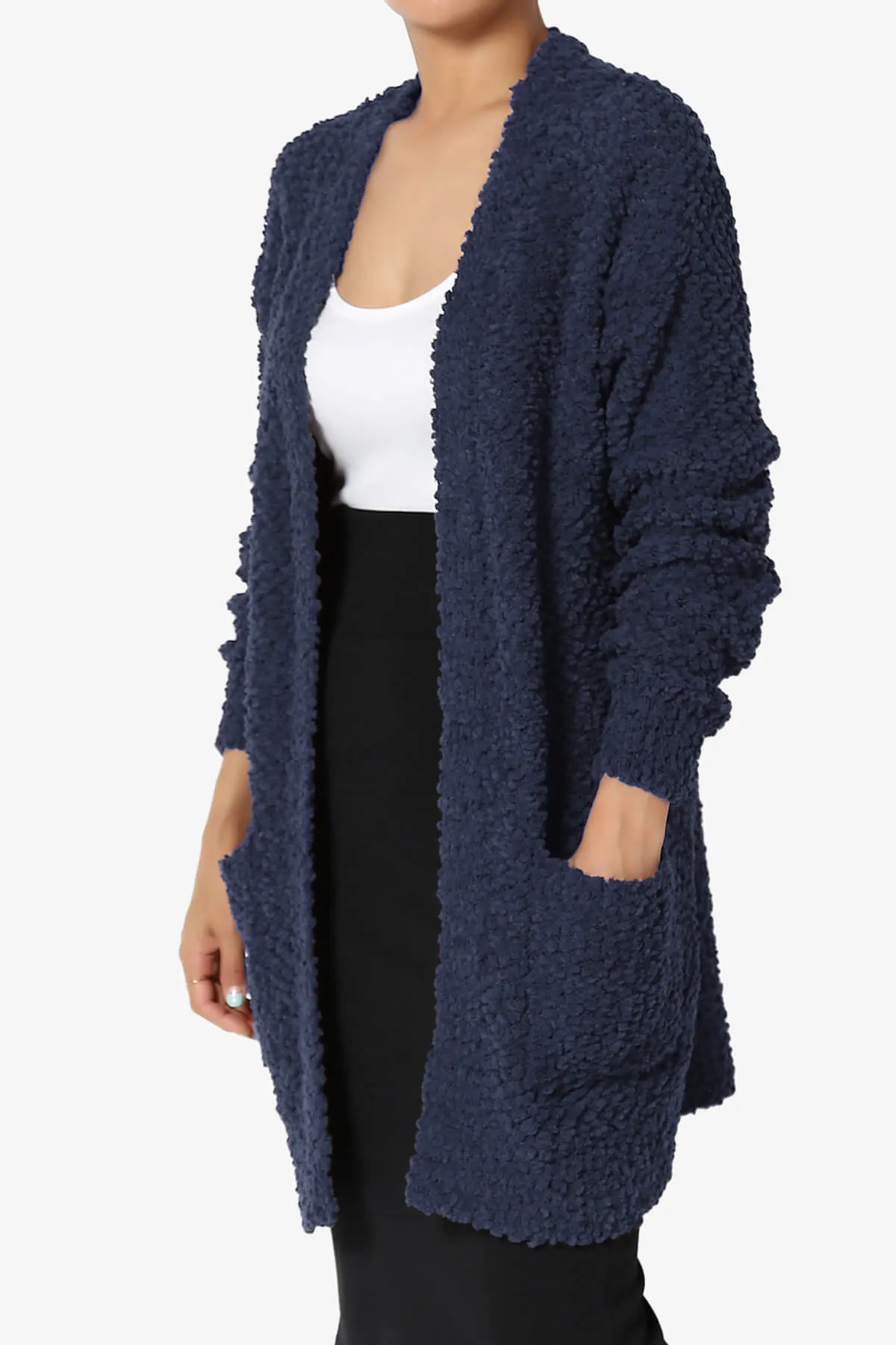 Barry Soft Popcorn Knit Sweater Cardigan PLUS NEW