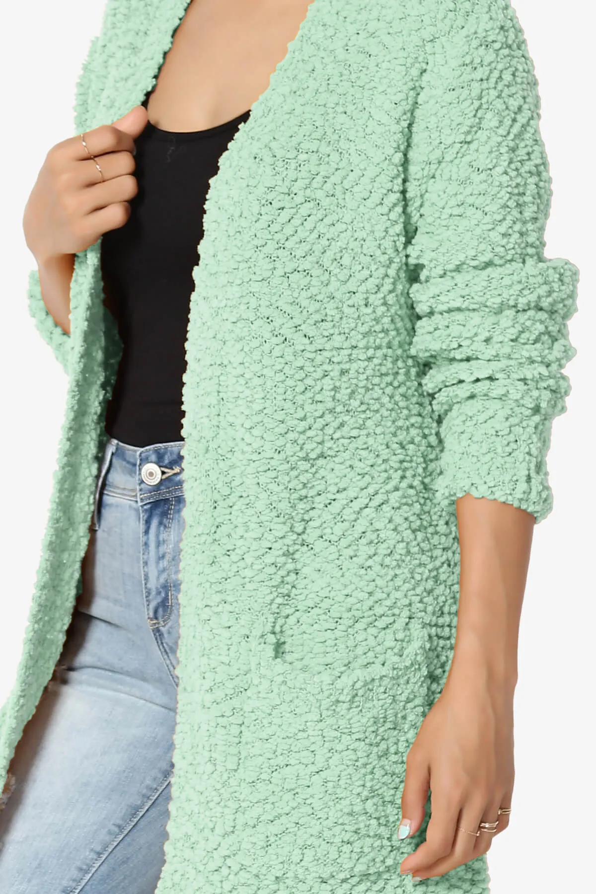 Barry Soft Popcorn Knit Sweater Cardigan