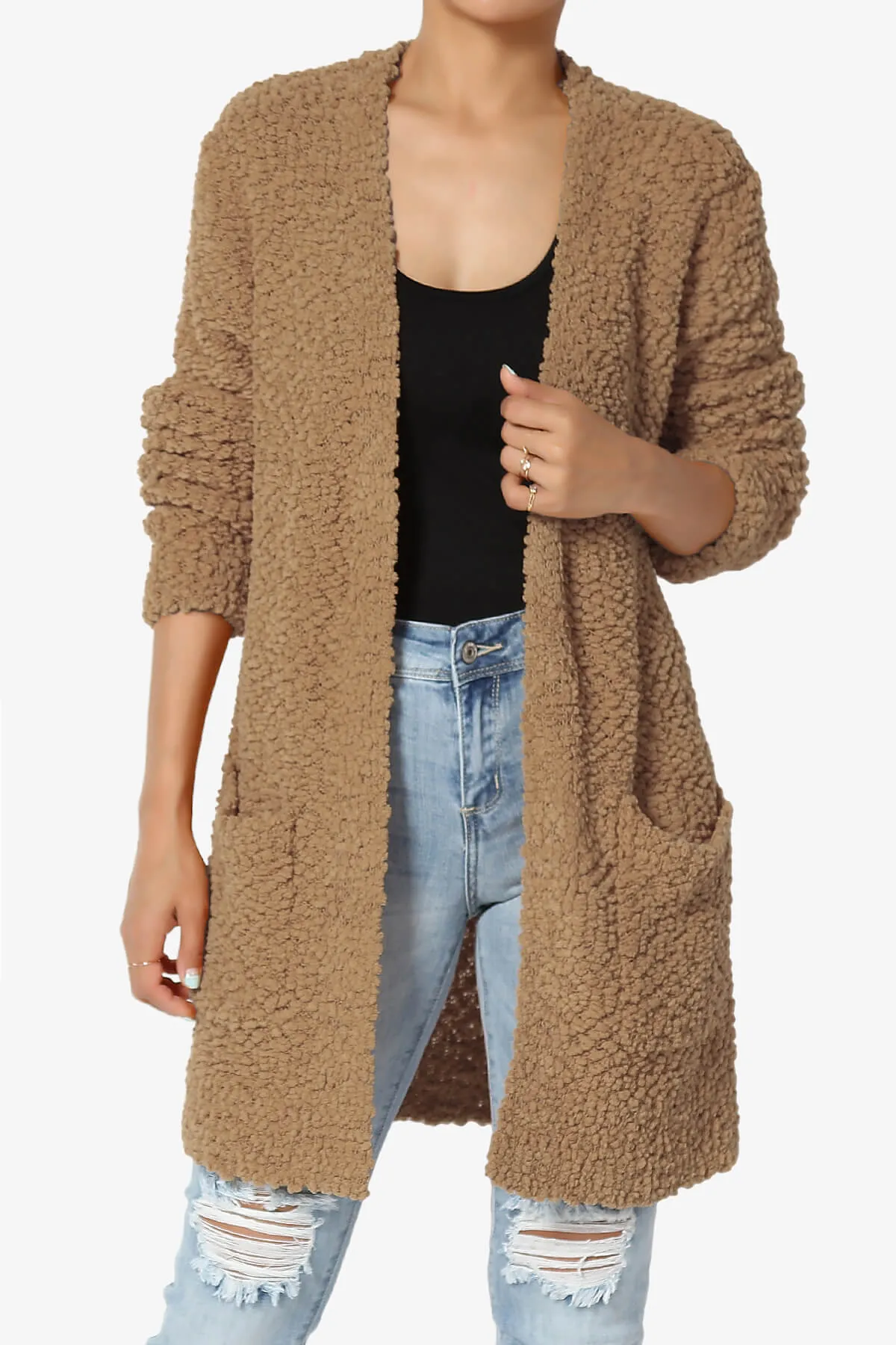 Barry Soft Popcorn Knit Sweater Cardigan