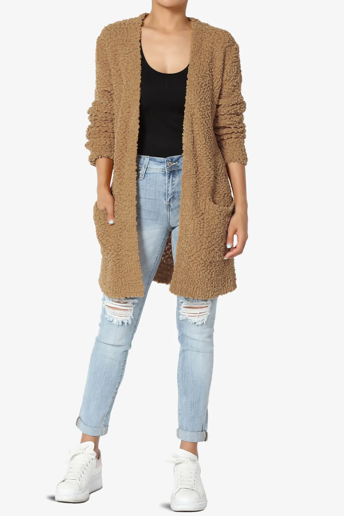 Barry Soft Popcorn Knit Sweater Cardigan