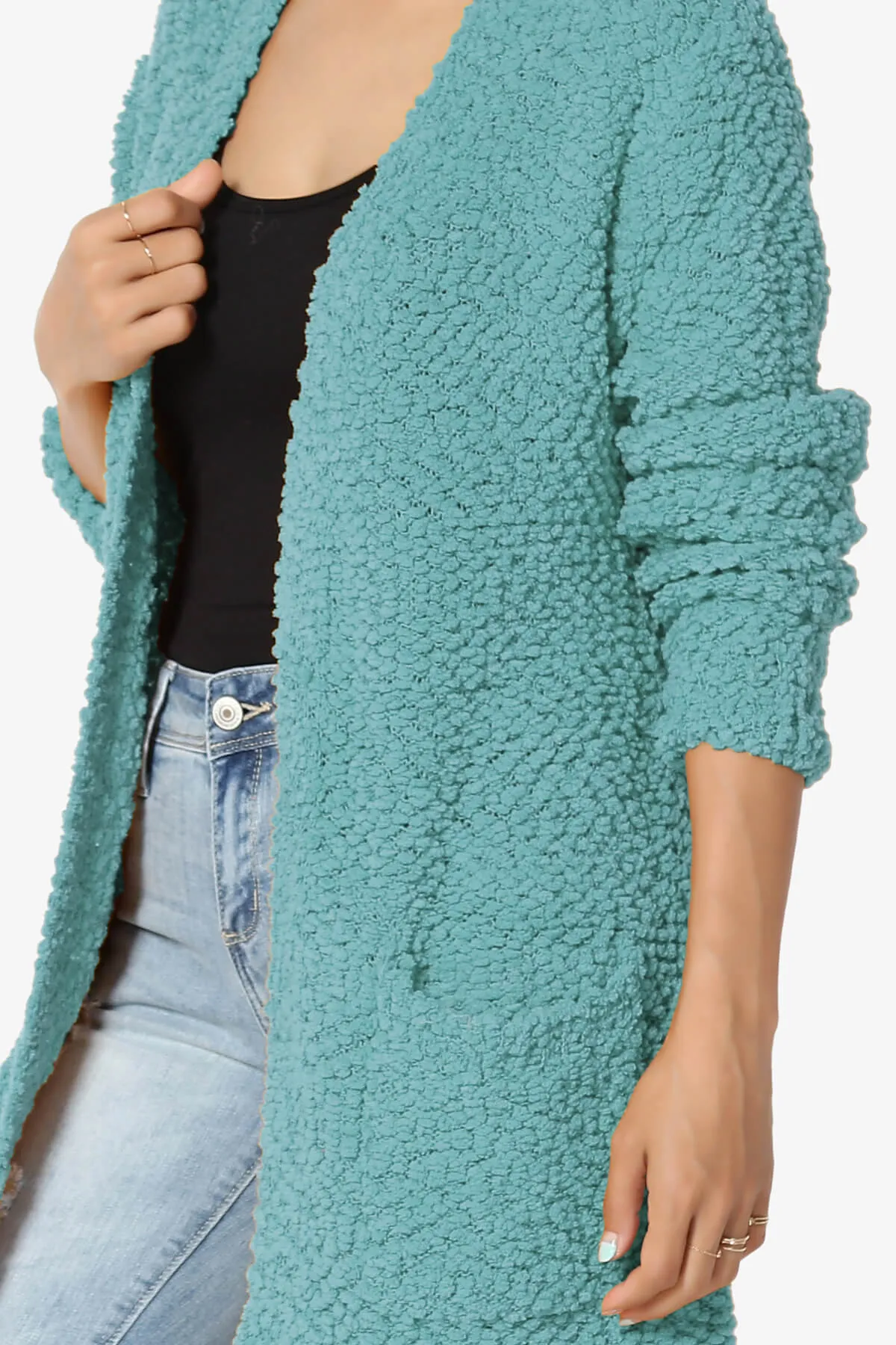 Barry Soft Popcorn Knit Sweater Cardigan