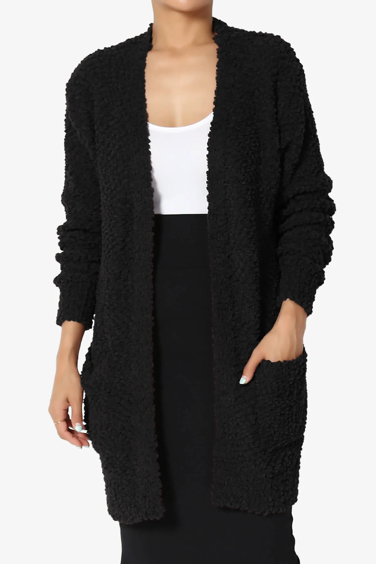 Barry Soft Popcorn Knit Sweater Cardigan