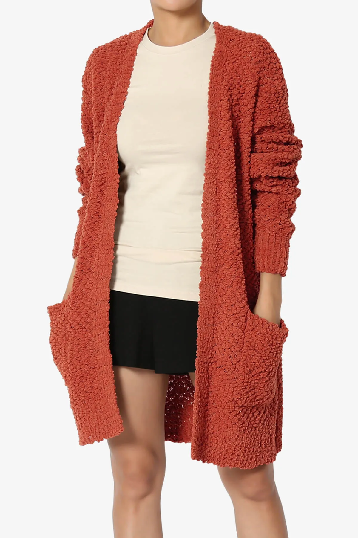 Barry Soft Popcorn Knit Sweater Cardigan