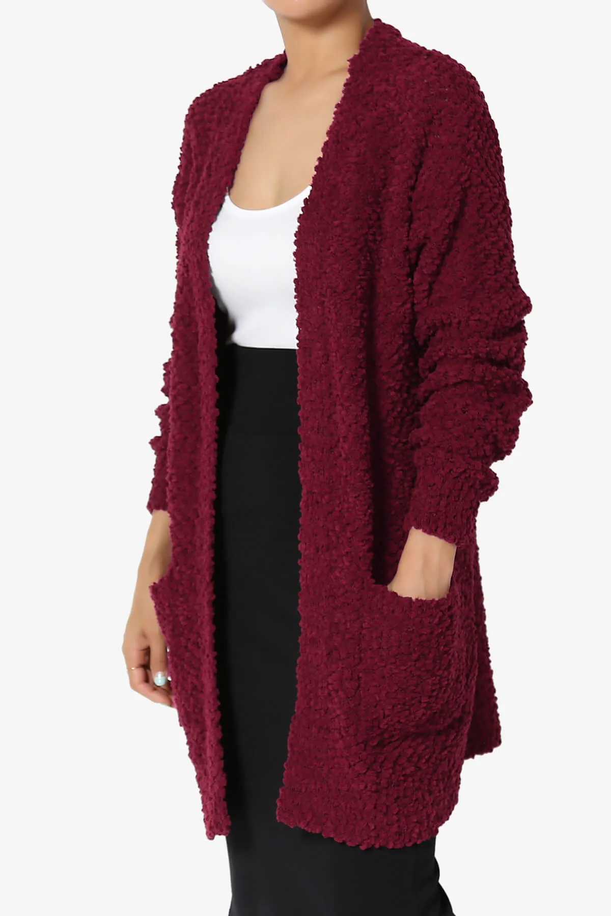 Barry Soft Popcorn Knit Sweater Cardigan