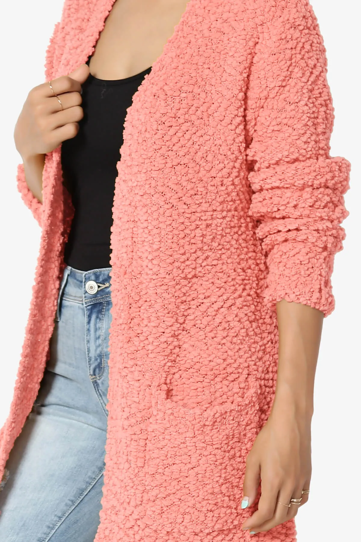 Barry Soft Popcorn Knit Sweater Cardigan