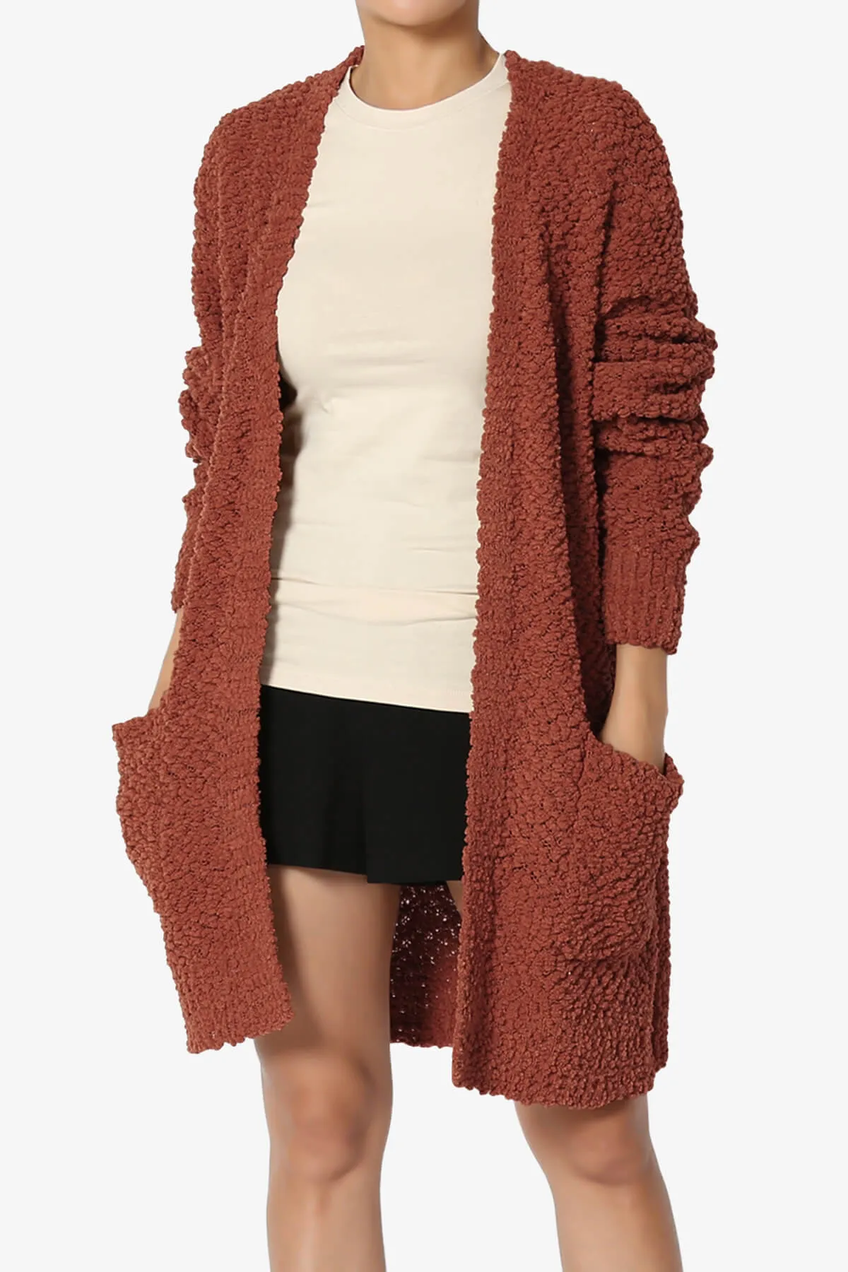 Barry Soft Popcorn Knit Sweater Cardigan