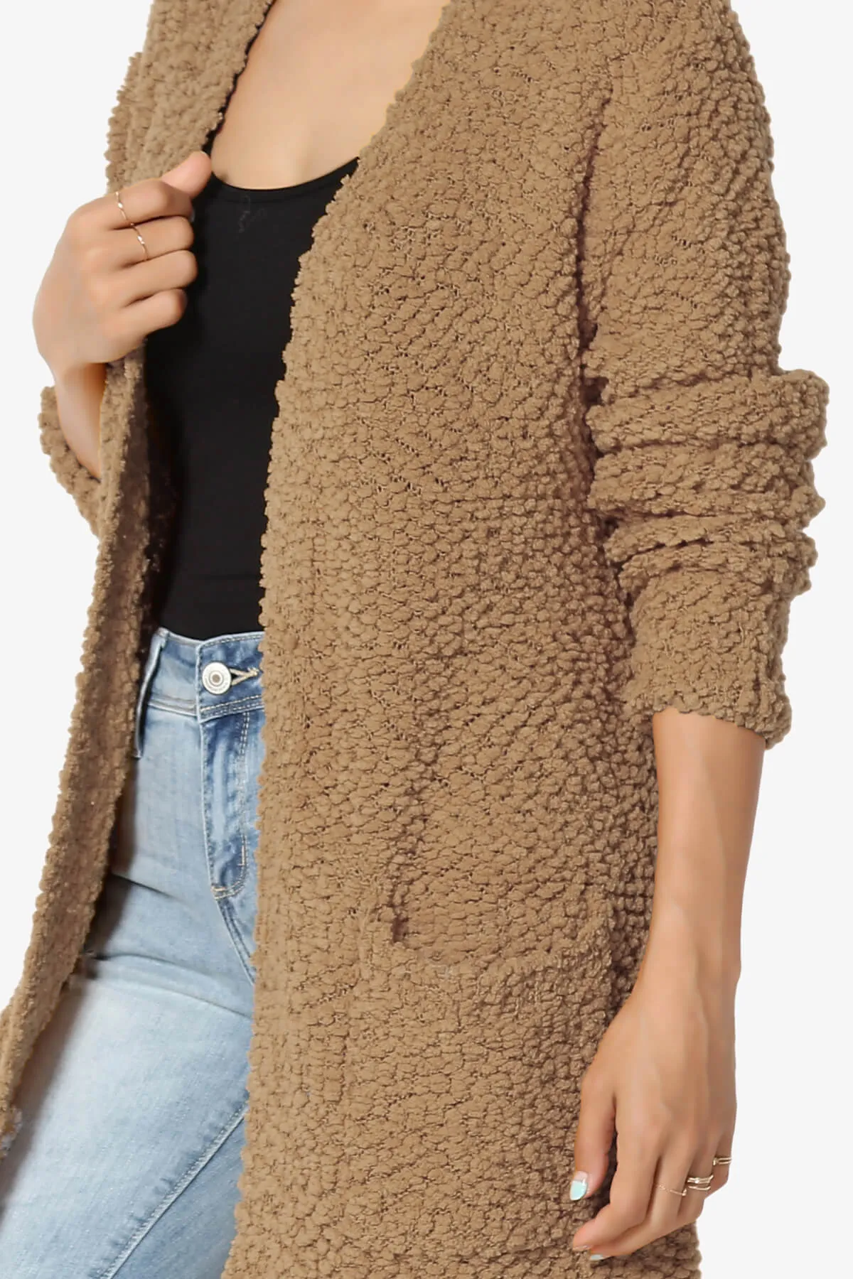 Barry Soft Popcorn Knit Sweater Cardigan