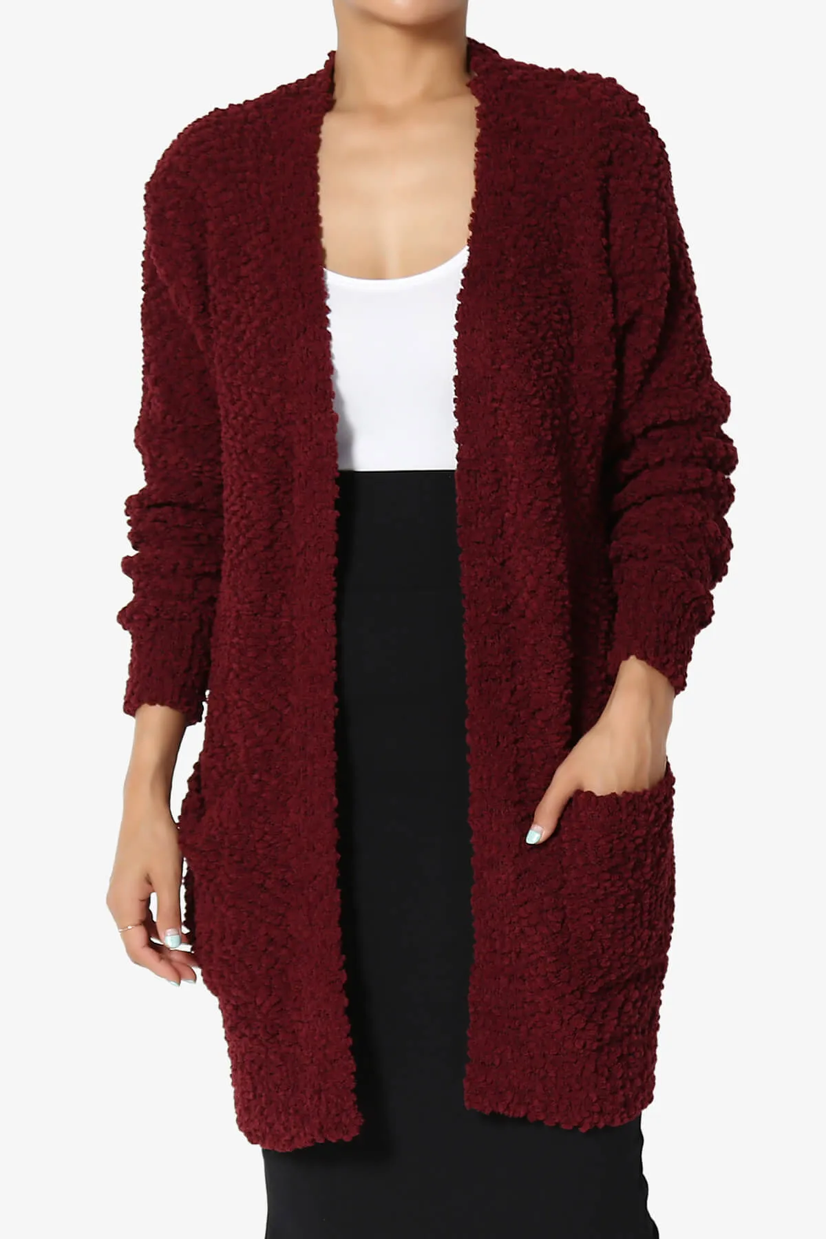 Barry Soft Popcorn Knit Sweater Cardigan