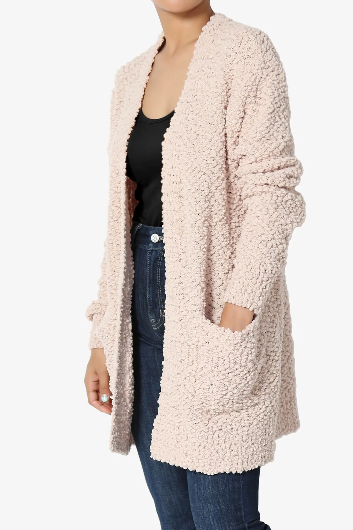 Barry Soft Popcorn Knit Sweater Cardigan