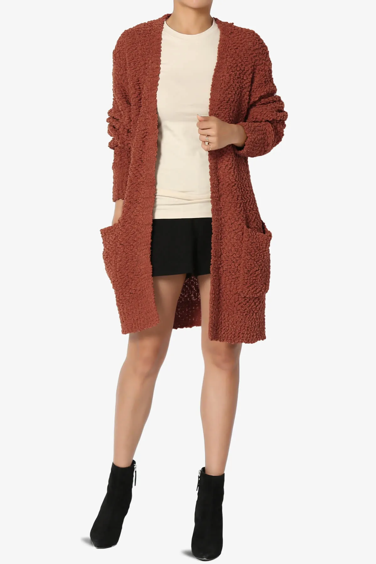 Barry Soft Popcorn Knit Sweater Cardigan