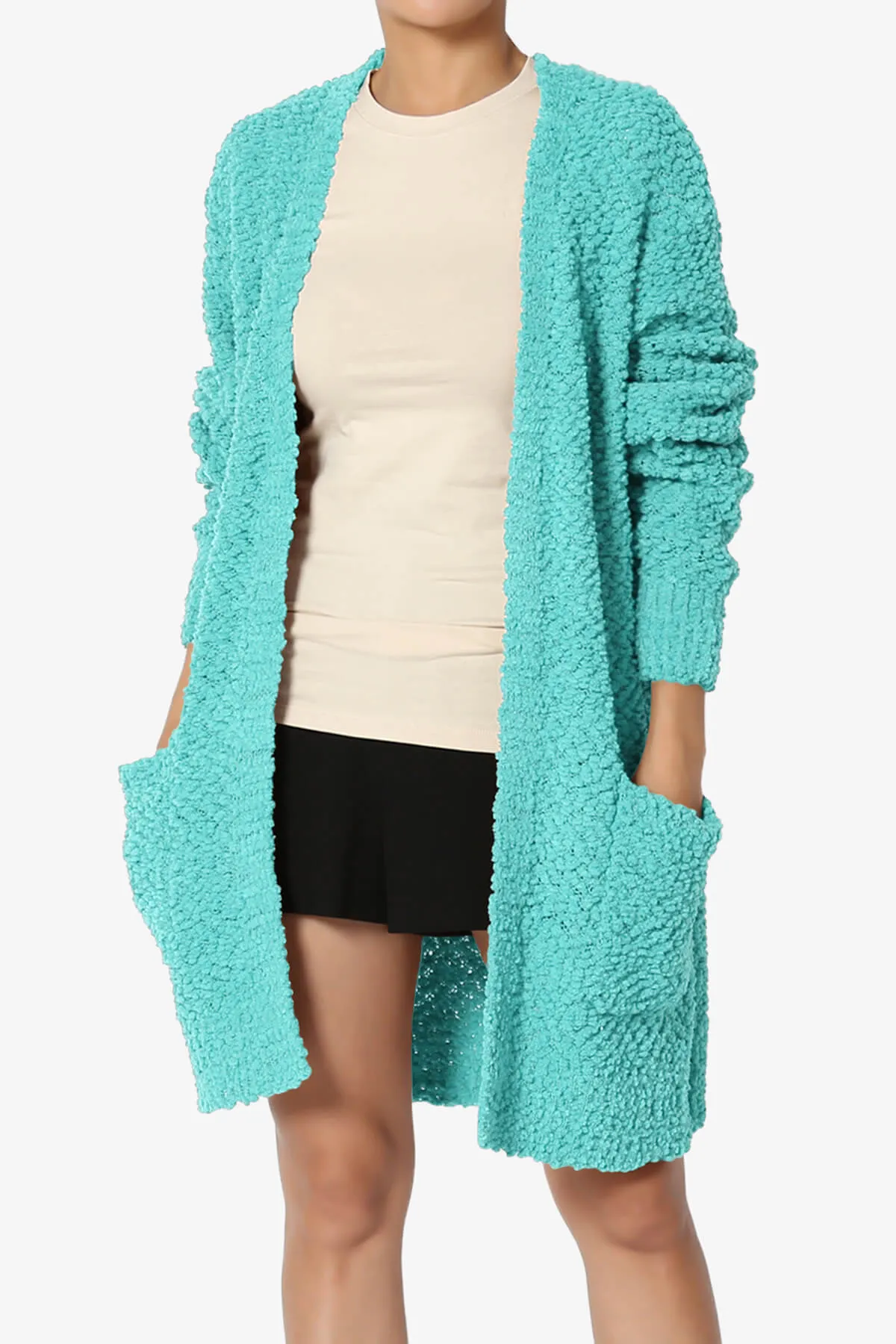 Barry Soft Popcorn Knit Sweater Cardigan