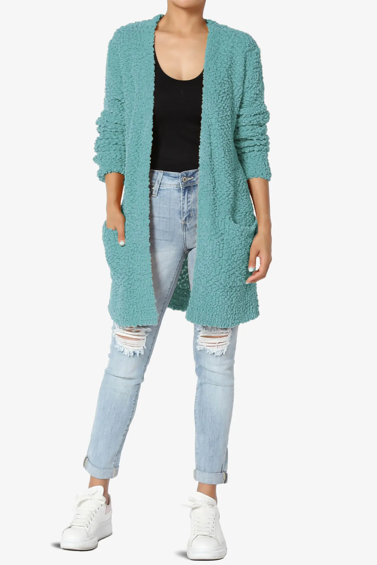 Barry Soft Popcorn Knit Sweater Cardigan