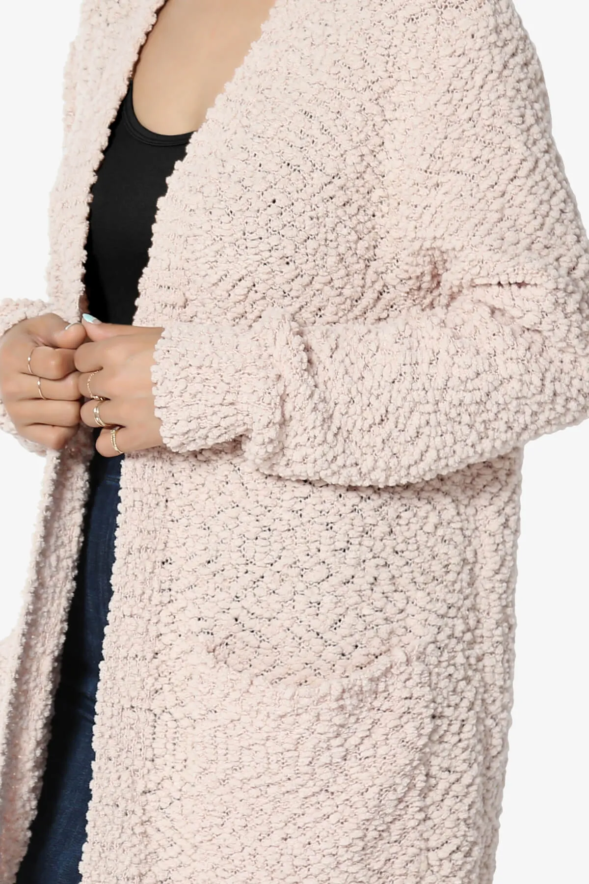 Barry Soft Popcorn Knit Sweater Cardigan