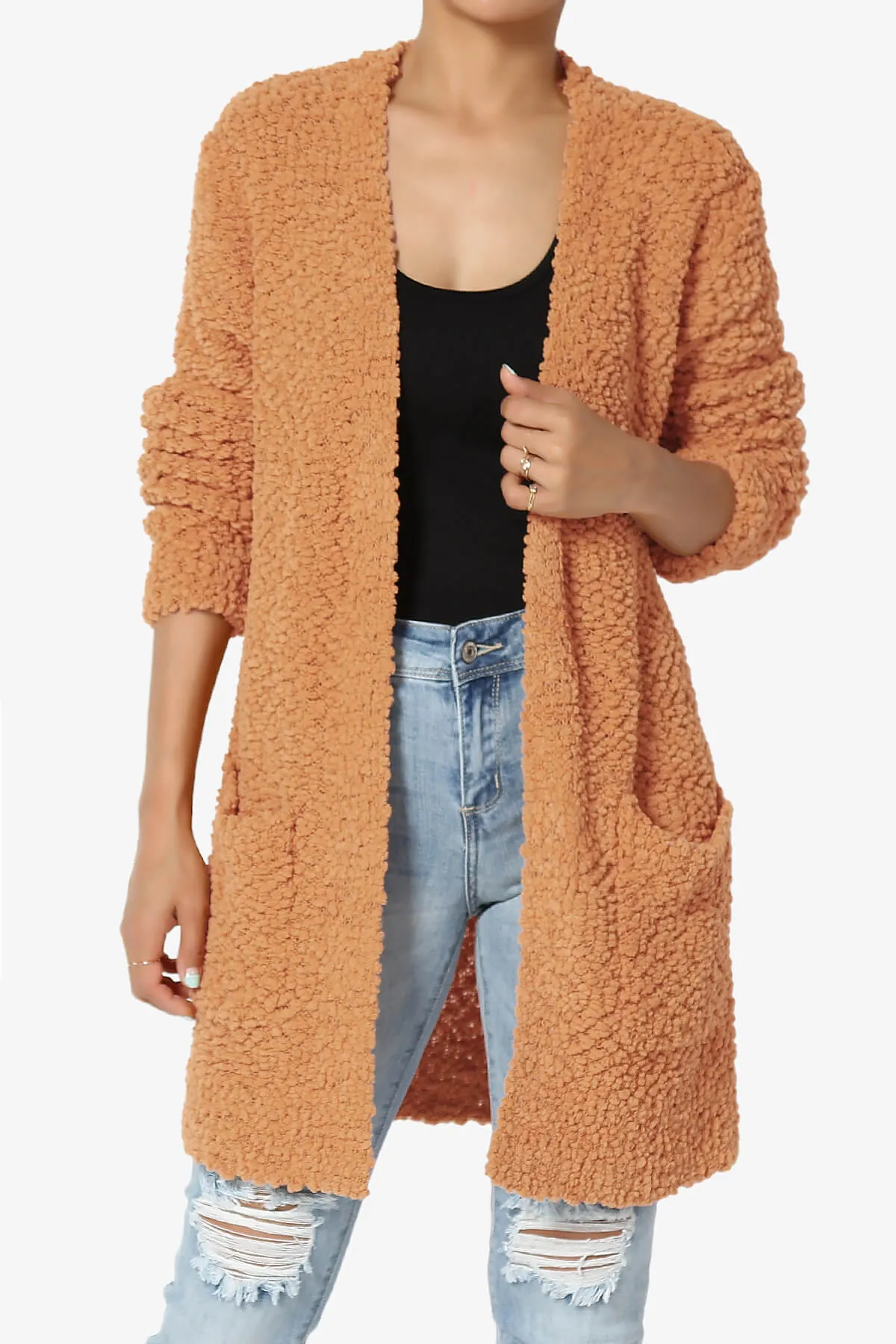 Barry Soft Popcorn Knit Sweater Cardigan