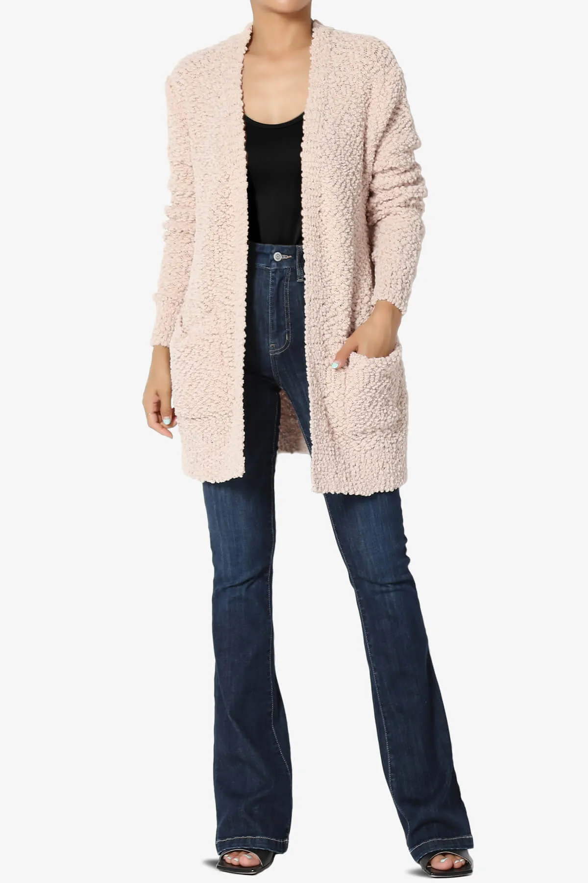 Barry Soft Popcorn Knit Sweater Cardigan