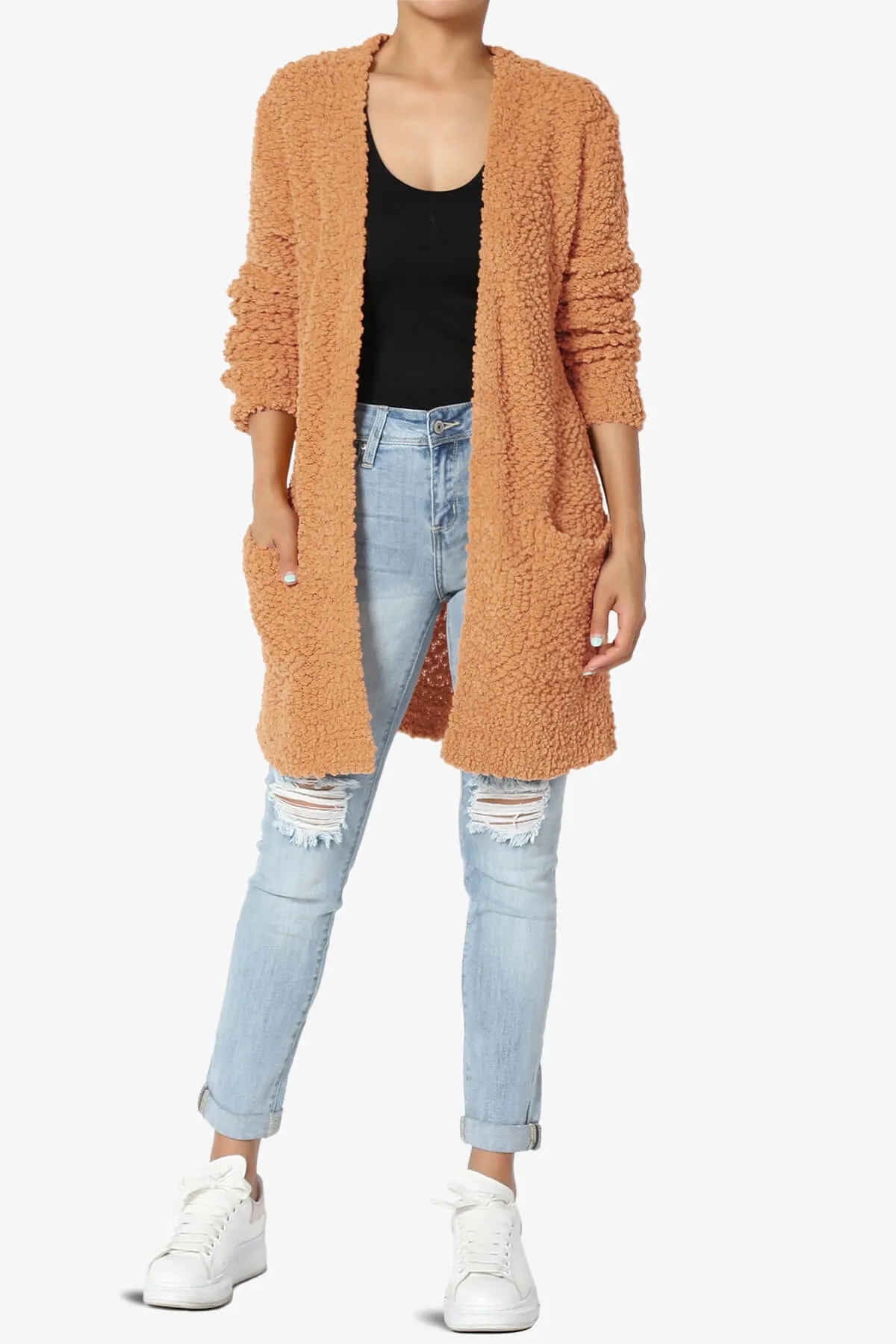 Barry Soft Popcorn Knit Sweater Cardigan