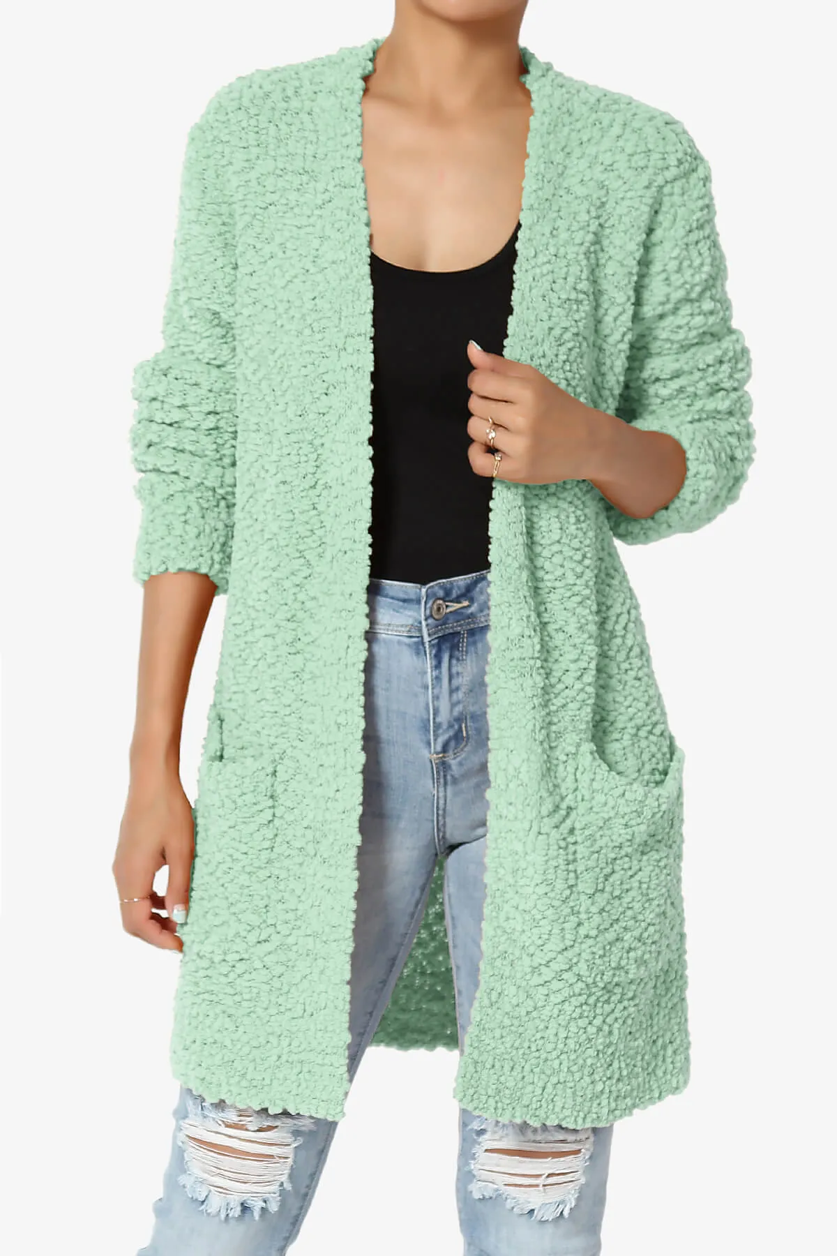 Barry Soft Popcorn Knit Sweater Cardigan