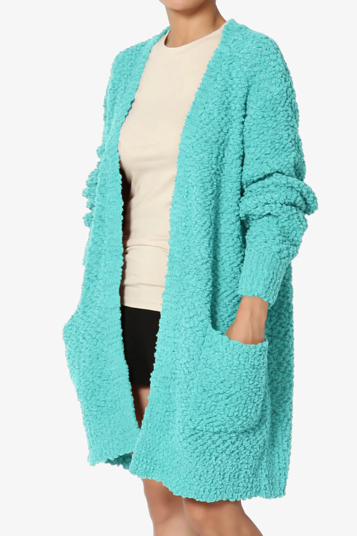 Barry Soft Popcorn Knit Sweater Cardigan