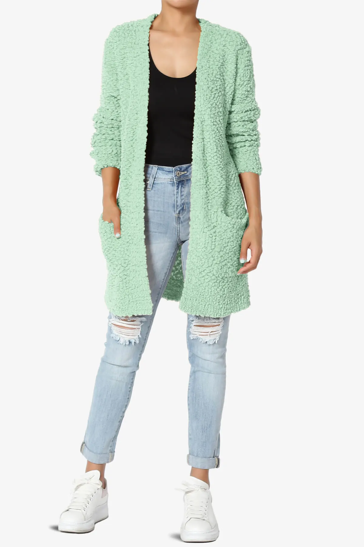 Barry Soft Popcorn Knit Sweater Cardigan