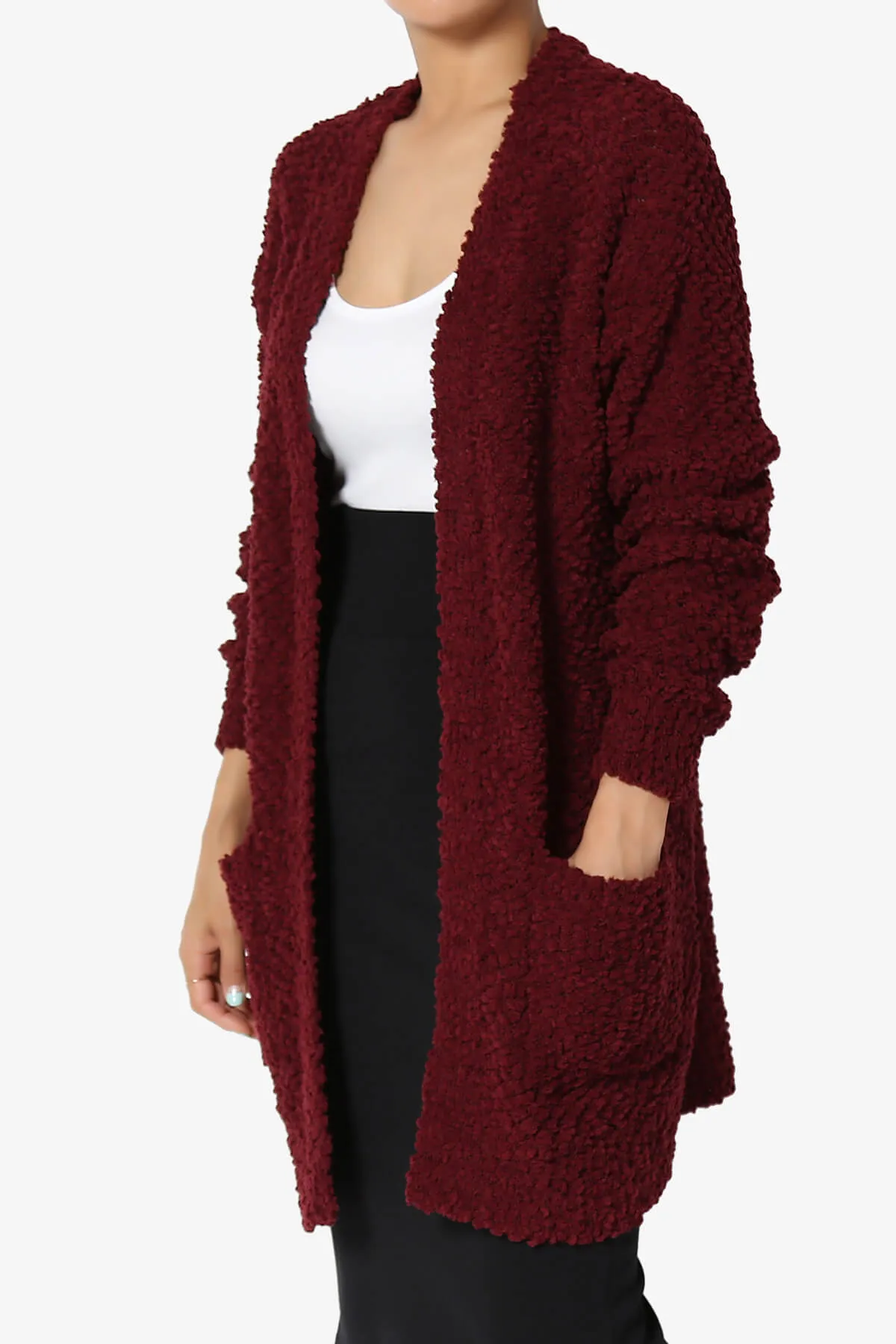 Barry Soft Popcorn Knit Sweater Cardigan