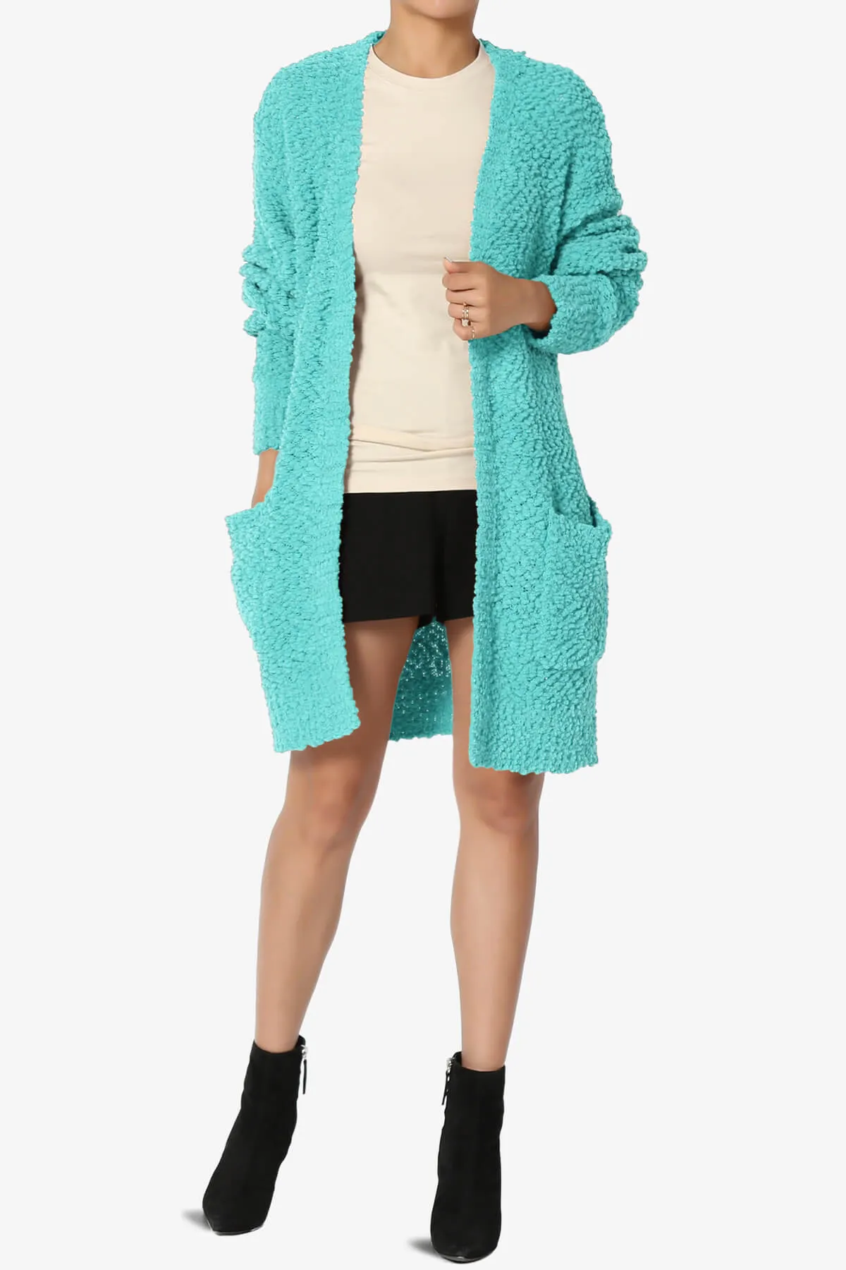 Barry Soft Popcorn Knit Sweater Cardigan