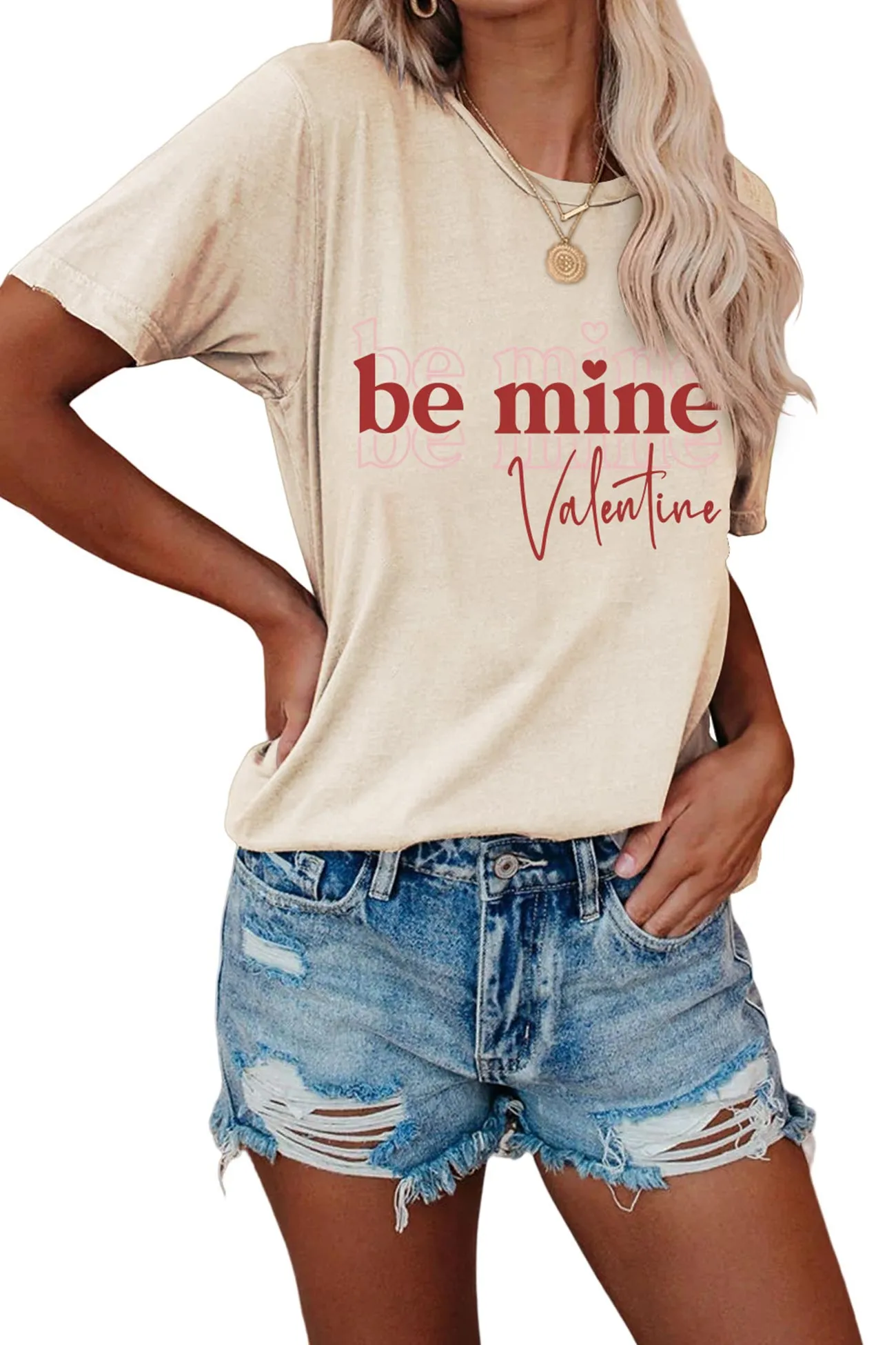 Be Mine Letter Graphic T-shirt